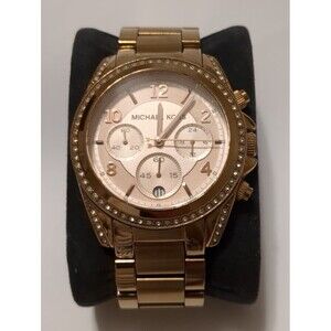 Michael Kors Rose Gold Blair Glitz Chrono SS Quartz Women's Watch MK5263
